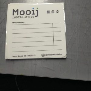 stickers pdb reclame Mooij installatie